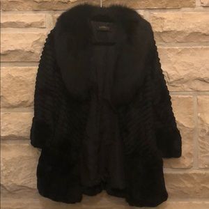 Giorgio Italia Black Fur Trench